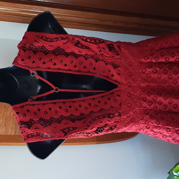 Free People Ruby One Million Lovers V-Back Lace Minidress - Picture 4 of 11